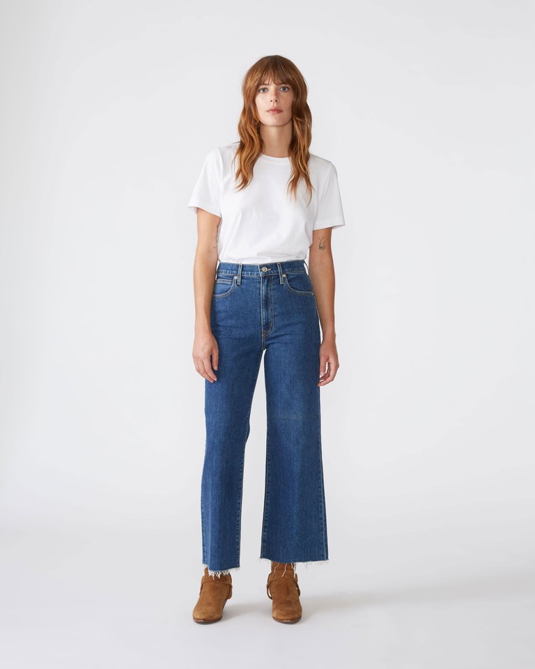 SLVRLAKE | Grace | Natural White | High Rise | Wide Leg | Denim | Women ...